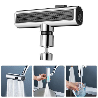 Kitchen Faucet Waterfall Outlet Splash Proof Universal Rotating Bubbler Multifunctional Water Nozzle Extension