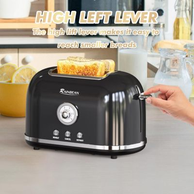 2 Slice Retro Toaster Stainless Steel